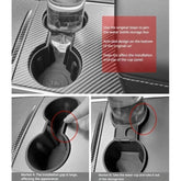 Central Control Cup Holder for New Tesla Model Y 3+ TPE Double Water Cup Storage Stand  for Model3 Car Interior Accessories 2024